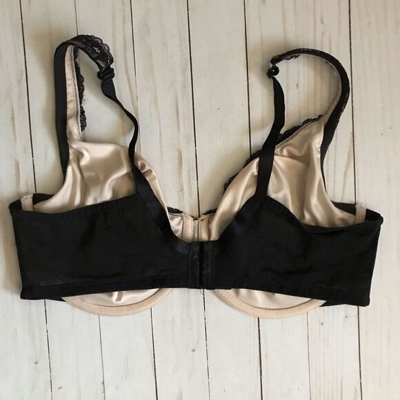 Cacique 42DD underwire bra black lace full coverage - Picture 3 of 5